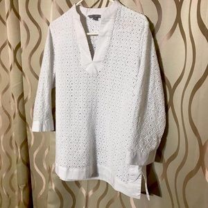 White Eyelet Tunic size XL